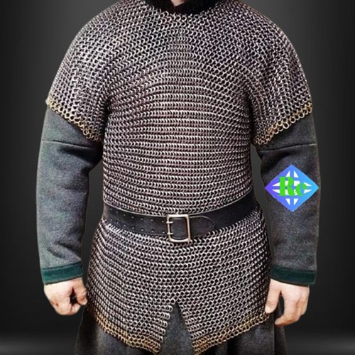 Historical Chainmail Shirt | 8 mm Flat Riveted With Flat Washer | Short Sleeves