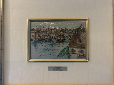 Firenze Italy Lamina Argento 925 0/00 Minature Art Print 15@13 Mid