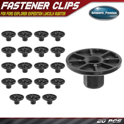 20Pcs M6 Screw Nylon Panel Splash Shield Nut Retainer Clips for