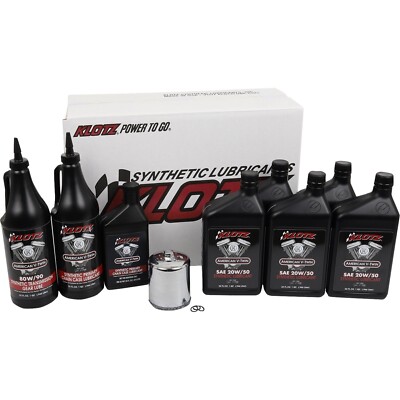 KLOTZ TWIN CAM Premium Complete 5 Quart Synthetic Oil Service Kit KH- 108
