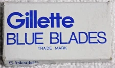 GILLETTE BLUE BLADES New In Open Box FiIVE Sealed SAFETY BLADES
