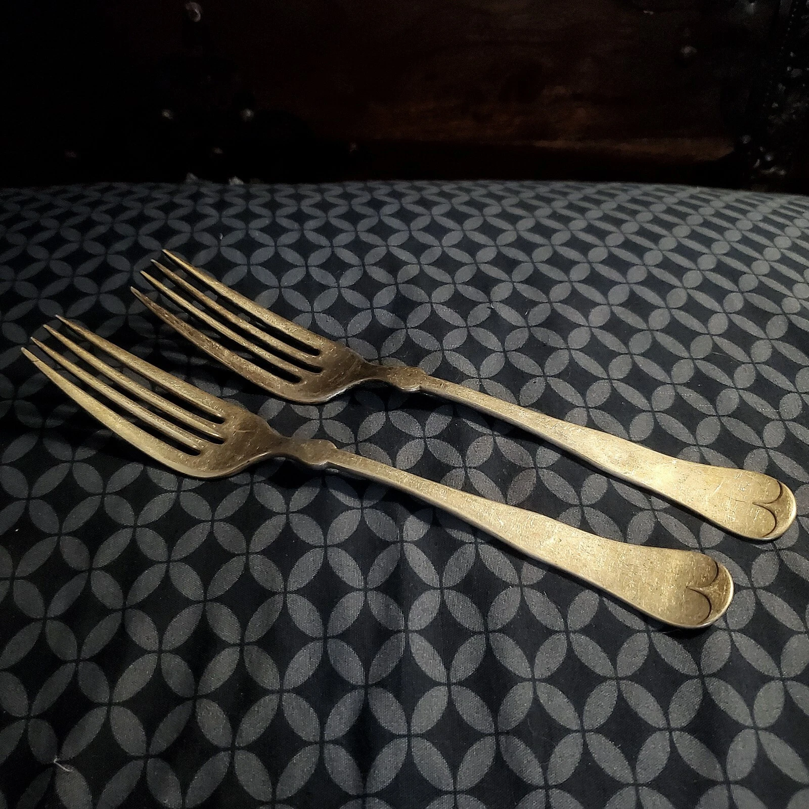 Antique Reed & Barton Silverplate Dinner Forks Fiddle Fiddleback circ 1900 5.5"