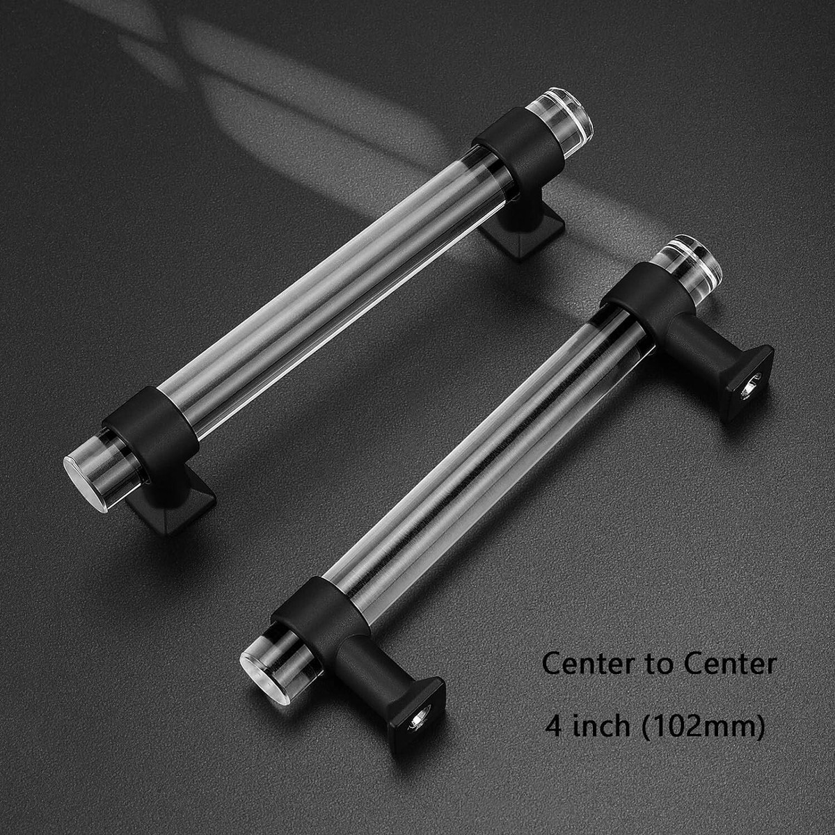 CBTONE 6 Pack Polished Chrome Cabinet Handles, 5.0"(128 Mm) Hole Center