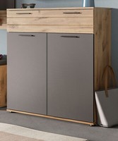 Schuhschrank Flur Kommode Garderobe Eiche Grau Flurschrank Mit Soft-Close Tomaso