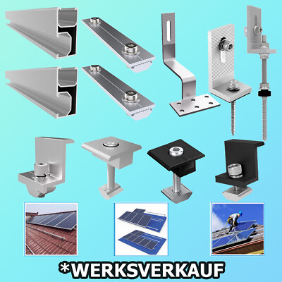 Solarpanel Halterung Universal Aluminium Montageschienen Set für Solaranlagen DE