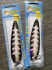 Moonshine 4 1/2 Magnum Half Moon Silver Series Trolling Spoons Geezer USA