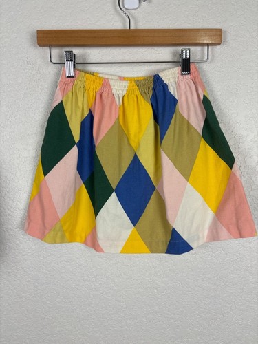 The Animals Observatory Rhombus Wombat Girls Skirt Sz 10 Argyle Colorful - Picture 10 of 12