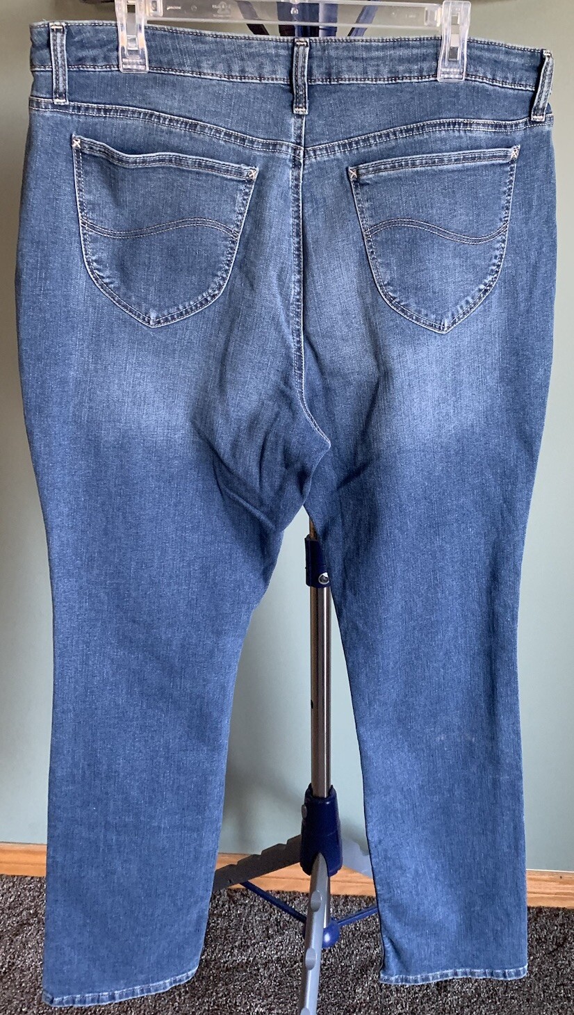 Lee Riders Womens Straight Jeans Regular Fit Mid Rise 12L