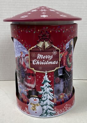 Grandma Wild's Biscuit Rotating Musical Christmas Tin Music Box