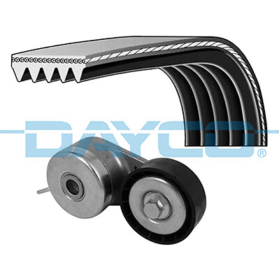 Dayco KPV385 V-Ribbed Belt Set For Abarth Alfa Romeo Chrysler Fiat Lancia Vauxha-image