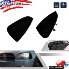 For 06-10 Dodge Charger Smoked Front Turn Signal Lamps Corner-Light Housings KIT