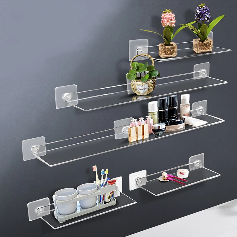 Acrylic Shelves Bathroom Clear Shelf - Acrylic Floating Shelves