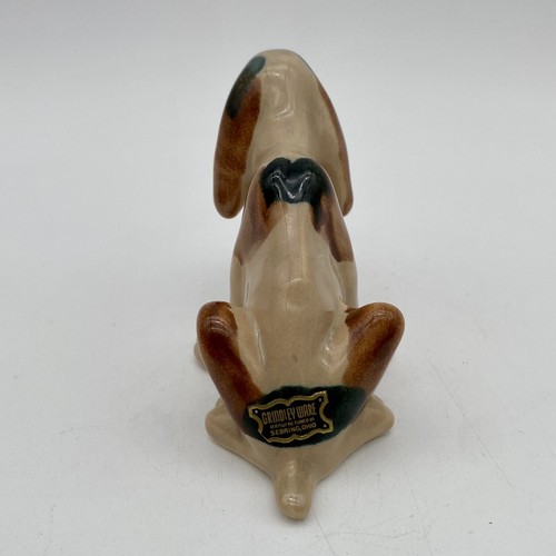 Vintage Grindley Ware Hound Dog Figurine Folk Art Sebring Ohio USA Pottery - Picture 3 of 11