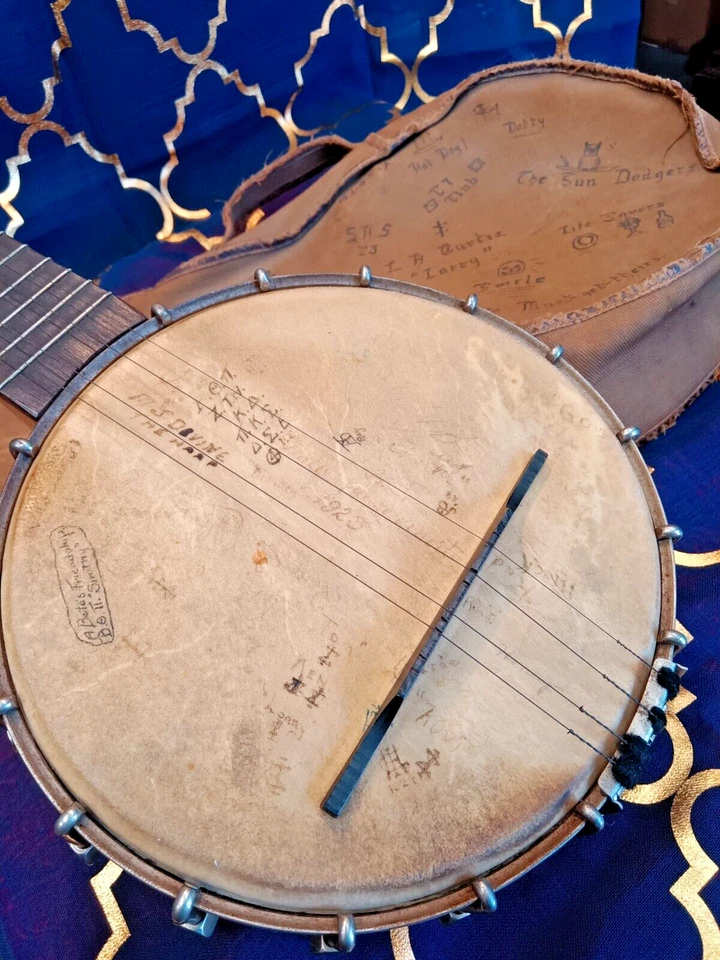 Antique 1920's SMALL BRUNO & SON, NY 22" BANJOLIN Banjo Mandolin For Restoration - Image 3 of 4