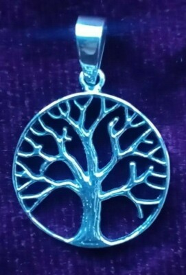 925 STERLING SILVER FOREST TREE OF LIFE PENDANT OAK CIRCLE BRANCHES  BRAND NEW