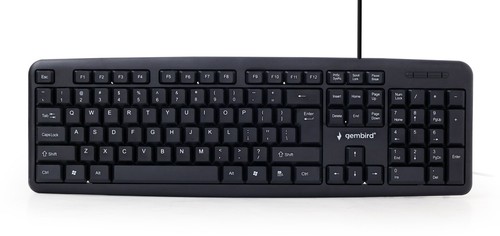 8716309083980 Gembird KB-U-103 Tastatur USB US Englisch Schwarz GEMBIRD - 第 1/4 張圖片