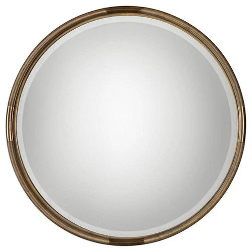 Uttermost Finnick Metal Glass and MDF Wood Decorative Mirror in Gold - Picture 1 of 4