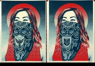 OBEY Set JUST FUTURE RISING and JUST ANGELS RISING Shepard Fairey 
