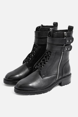 topshop black biker boots