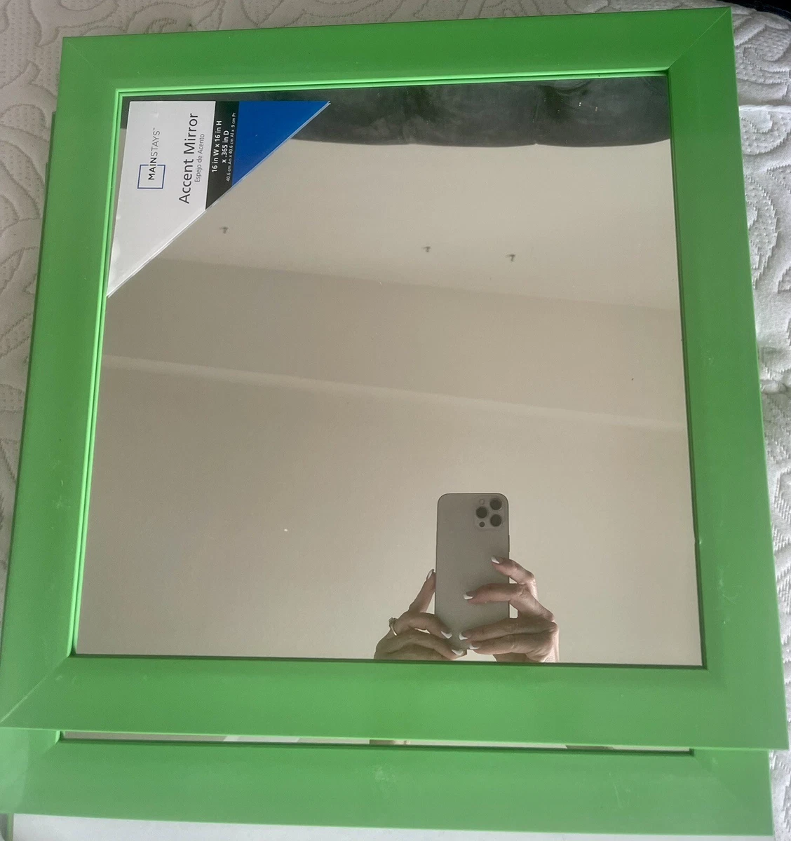 Mainstays Wall Mirror Square, 16In X 16In, Black , Square Mirrors