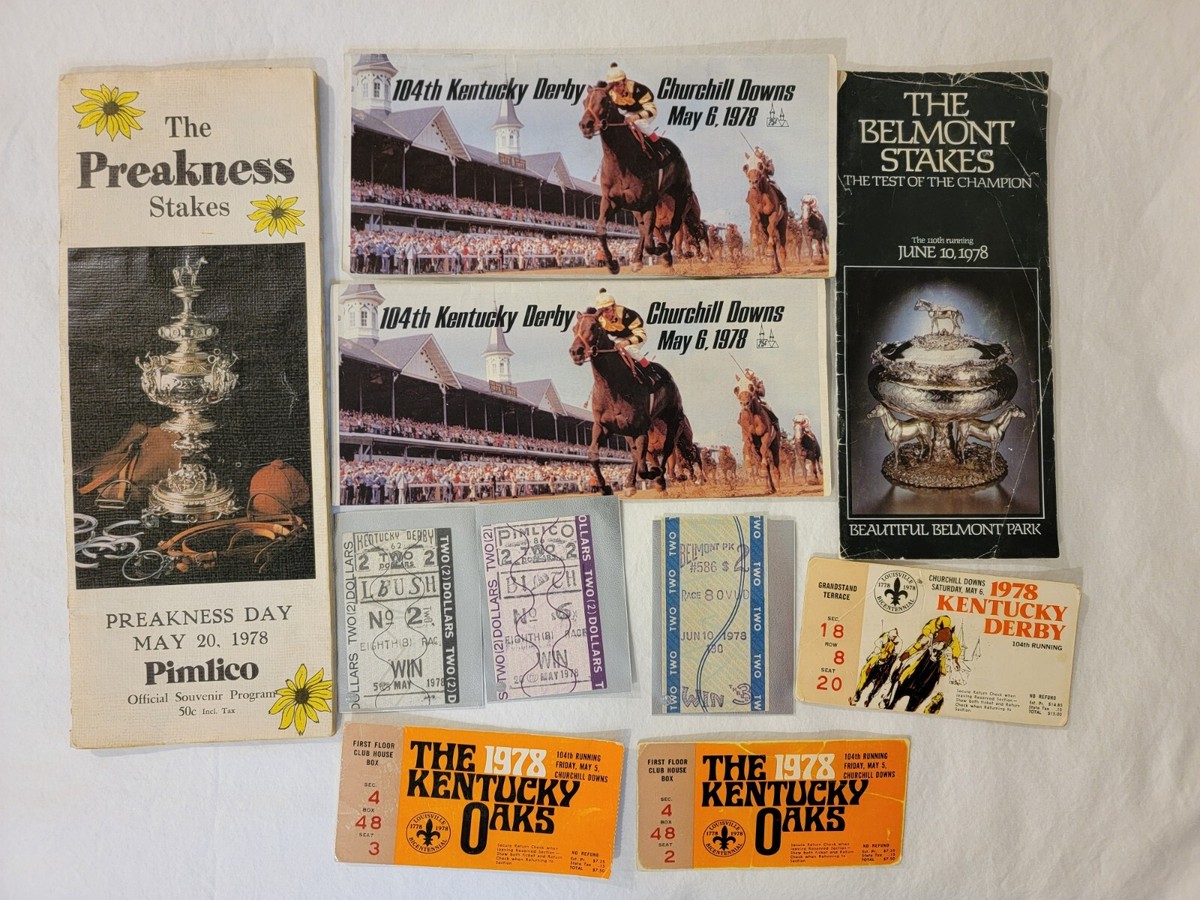 1978 Affirmed $2 Uncashed Derby Preakness Belmont Win Ticket