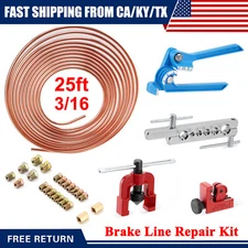 Racewill 25ft 3/16 Copper Coated Brake Line & Single Flaring Tool & Tube Bender