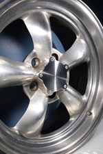 Flat Center Cap Set American Racing Torq Thrust 1/4” Tall Brushed Finish