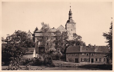 AK Auma in Thüringen - Am Pfarrteich mit Häuser - s/w ca. 1960