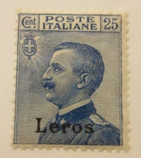 ITALY Aegean Islands LERO Scott: 6, MH, Lot28, Cat $72.50