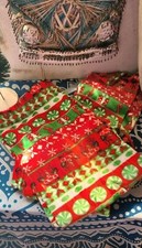 Pants leggings medium m red Christmas holiday Xmas party gift candy reindeer