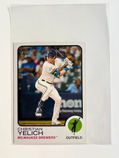 2022 Topps Heritage Christian Yelich Oversized Base 1973 Jumbo Box Topper OB-CYH