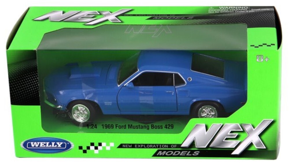 1969 Ford Mustang Boss 429 1/24 Diecast Metal Model by Welly