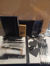 Kleines Schreibwaren Set Schwarz  20teile Neu...