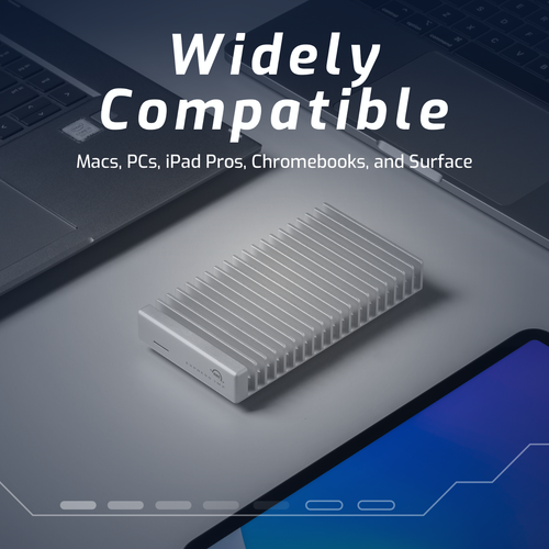 OWC Express 1M2 80Gb/s Portable NVMe Thunderbolt/USB-C External SSD Enclosure - Picture 3 of 6
