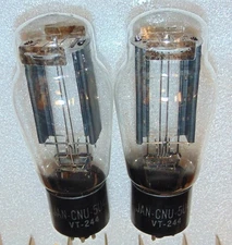 RARE NOS MATCHED PAIR JAN CNU 5U4G VT-244 NATIONAL / KENRAD D FOIL GETTER TUBES