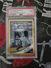 2018 Panini Donruss Aaron Judge #148 Press Proof Gold "ROY", Batting /99