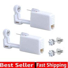 Luxury Self Ear Piercing Kit - 2 Guns  Studs, Medical Grade Safety - White