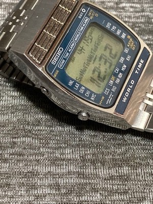 Vintage Seiko World Time Atlas A239-502A Watch Used Authentic