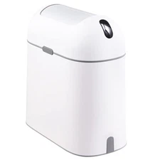 Bathroom Trash Can, 2.5 Gallon Motion Sensor Waterproof Trash Bin with Butter...