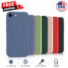 Liquid Silicone Case Cover For iPhone SE 2022 2020 8 7 Plus Shockproof Soft TPU
