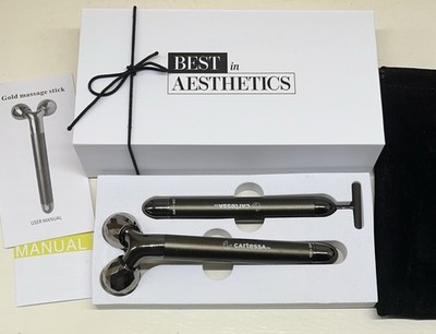 Cartessa - Gold Massage Stick and Beauty Bar Kit - Skin Care Battery Vibration