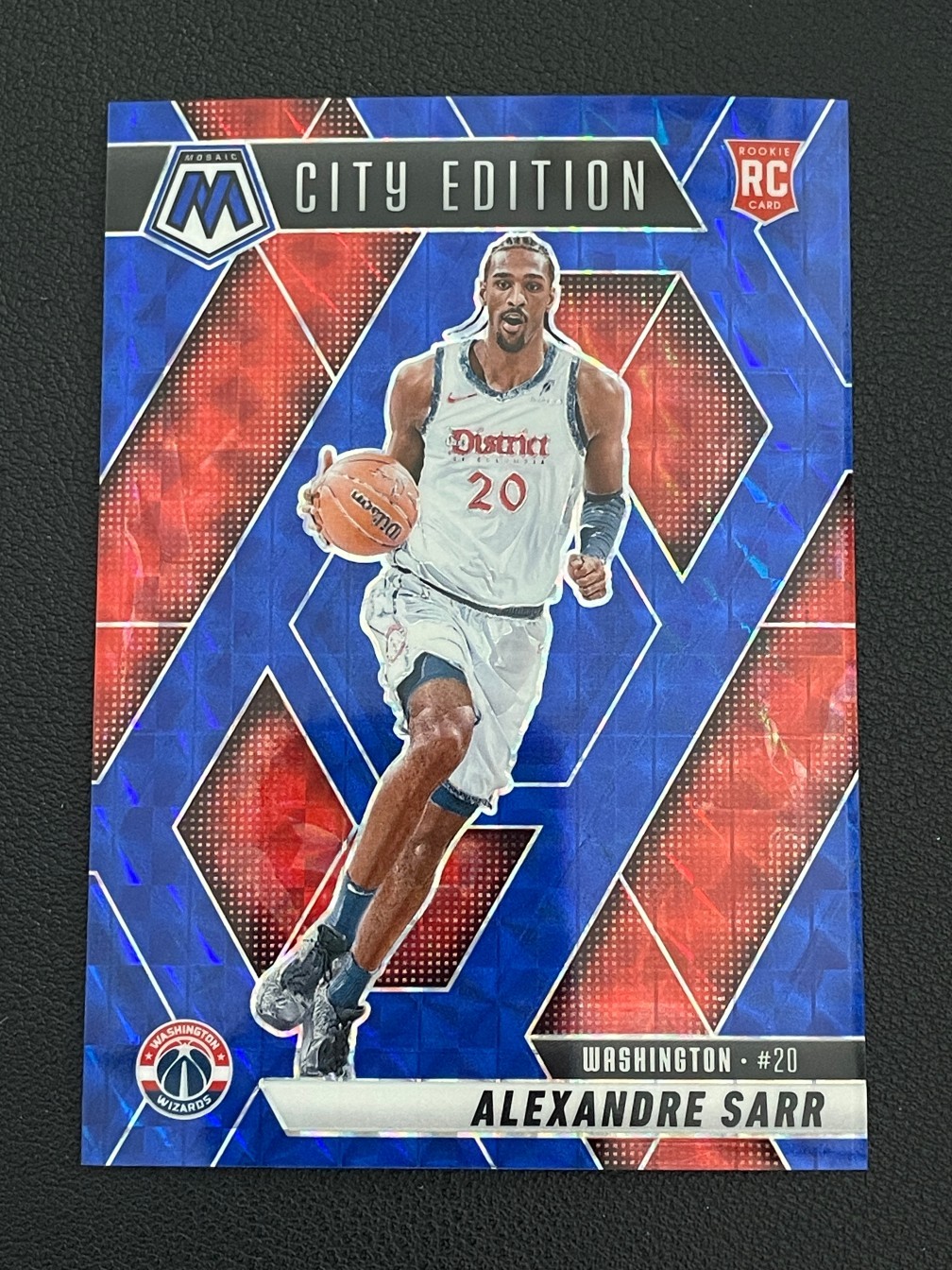 Alexandre Sarr 2024-25 Panini Mosaic City Edition Blue Mosaic Prizm 051/199 RC