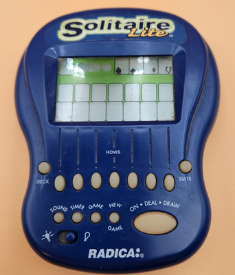 Radica Solitaire Lite 1997 Handheld Electronic Game Tested Working