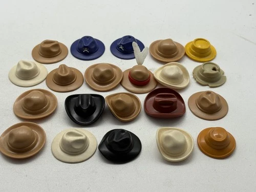 Playmobil Geobra Vintage People Hat Lot - Lot of Hats Western
