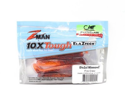 Zman Soft K�der Diezel MinnowZ 4 Zoll 5/Pack Fire Craw (9412)