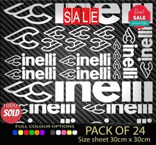 Cinelli Vinyl Aufkleber Sticker Blatt Fahrrad Rahmen Radfahren Fahrrad MTB x24 NEU