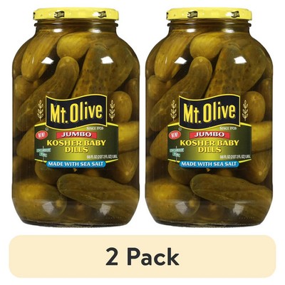 (2 pack) Mt. Olive Kosher Baby Dill Jumbo Pickles - 66 fl oz
