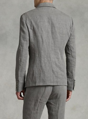 $1698 New John Varvatos Collection Grey Linen Multibutton Jacket EU48 USA 38 - Picture 3 of 18
