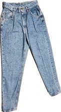 LEE Jeans Womens Size 11 26x30 Tapered USA Made Vintage High Waist Mom Denim