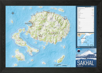 DayZ Frostline: Sachal Island Topog gerahmtes Wandbild Poster Leinwanddruck Bild